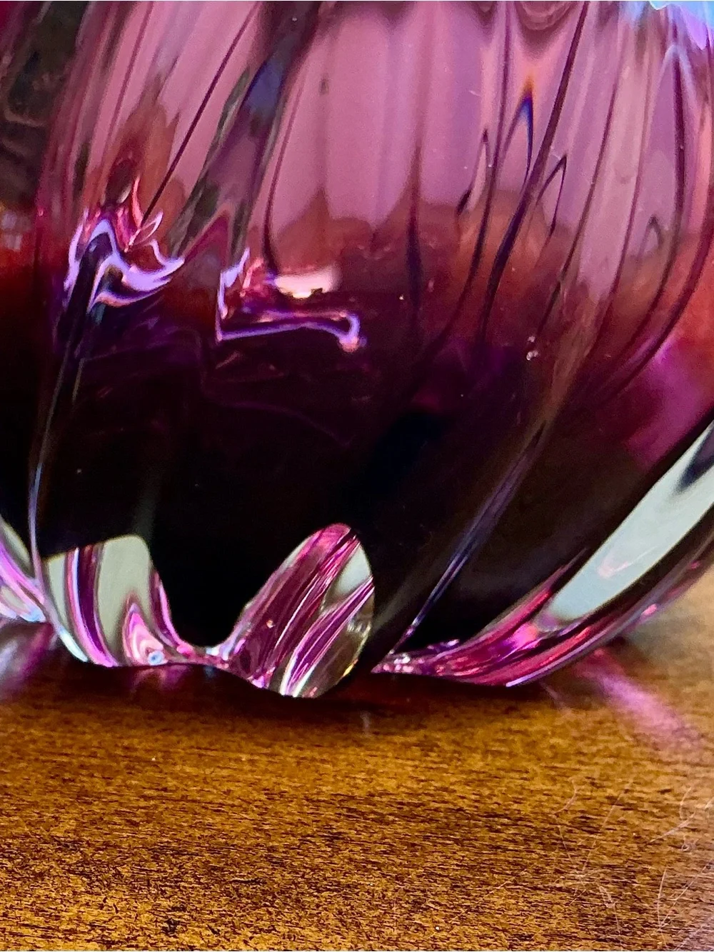 Vintage Mid Century Chribska Art Glass Vase